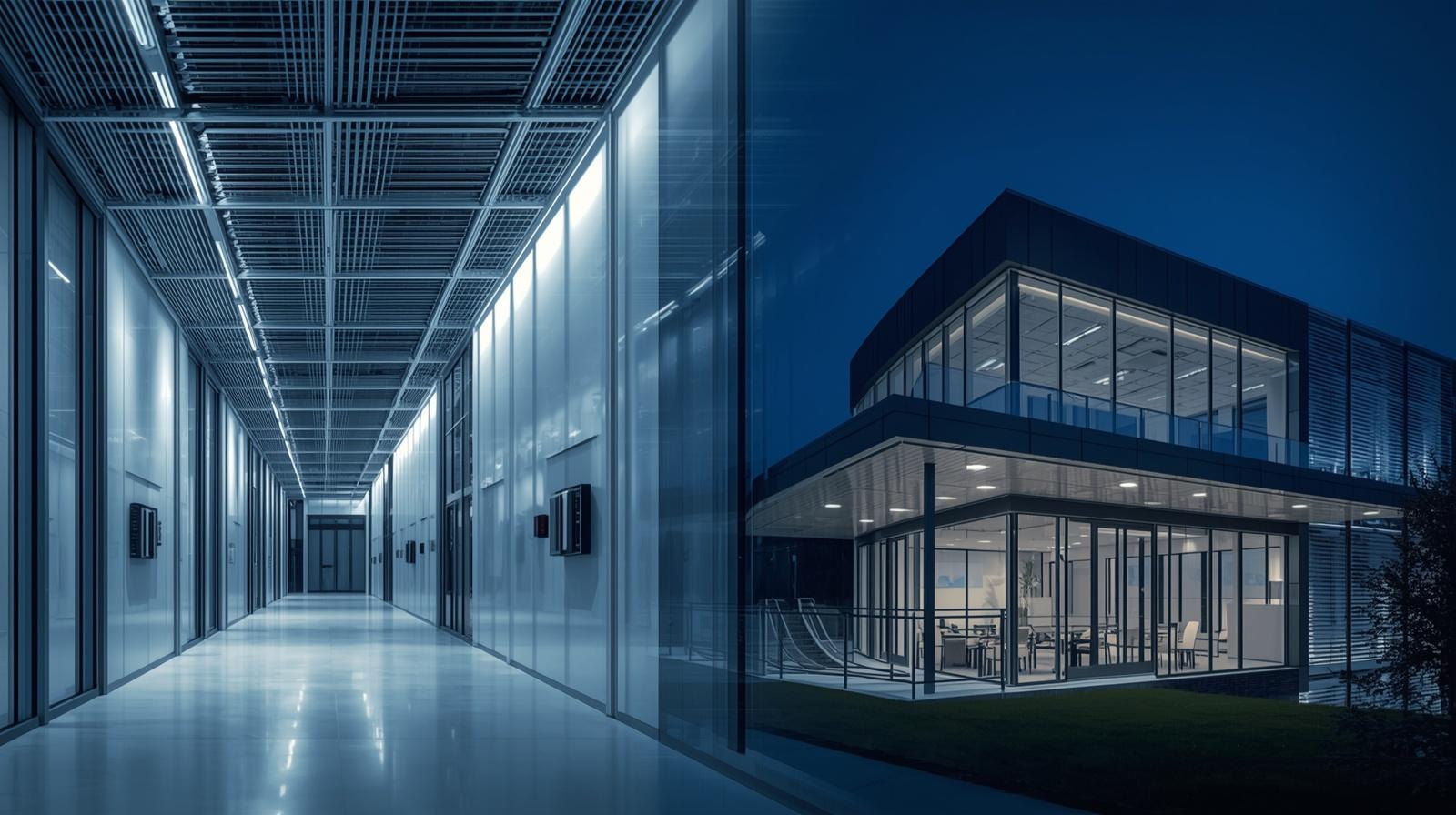 Moderne Beleuchtung in einem Gebäude